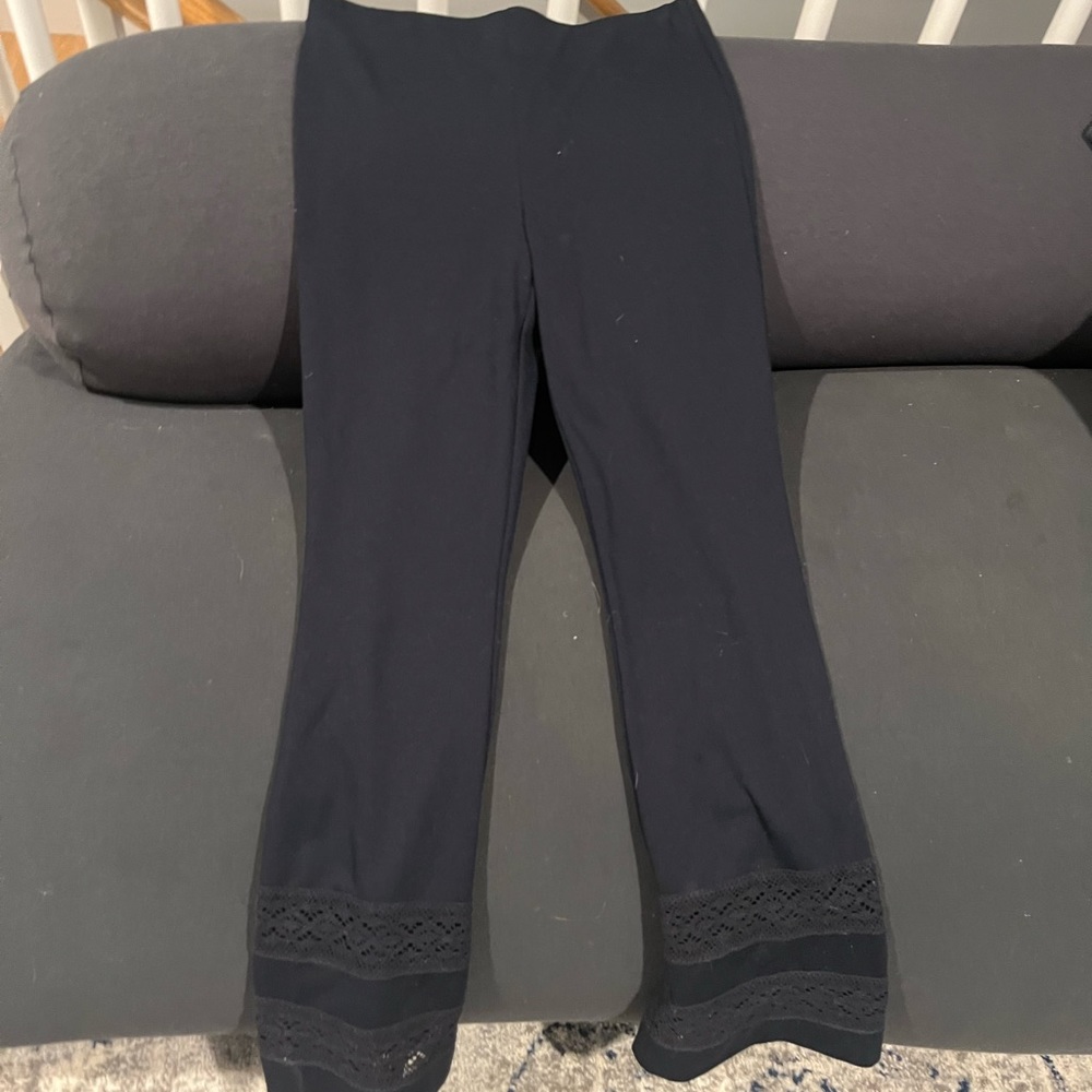 Navy blue slacks, w detail